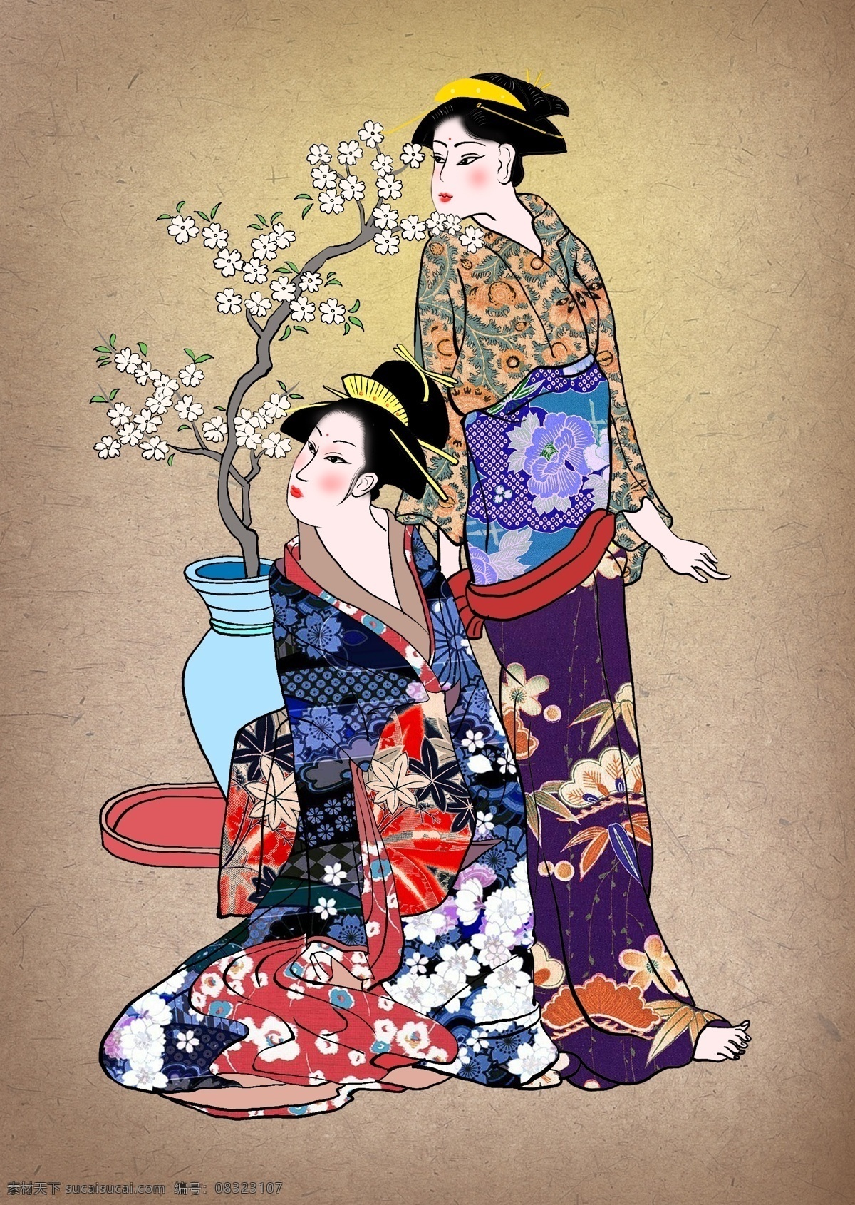 日本 传统 浮世绘 绘画 艺术字 装饰画 精美 仙鹤 美女 手绘 装饰 复古 图案 风景 海浪 山脉 富士山 文化艺术 绘画书法