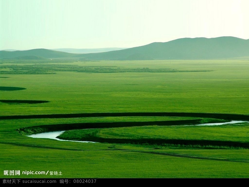 北国 碧玉 呼伦贝尔 大 草原 自然景观 自然风景 摄影图库