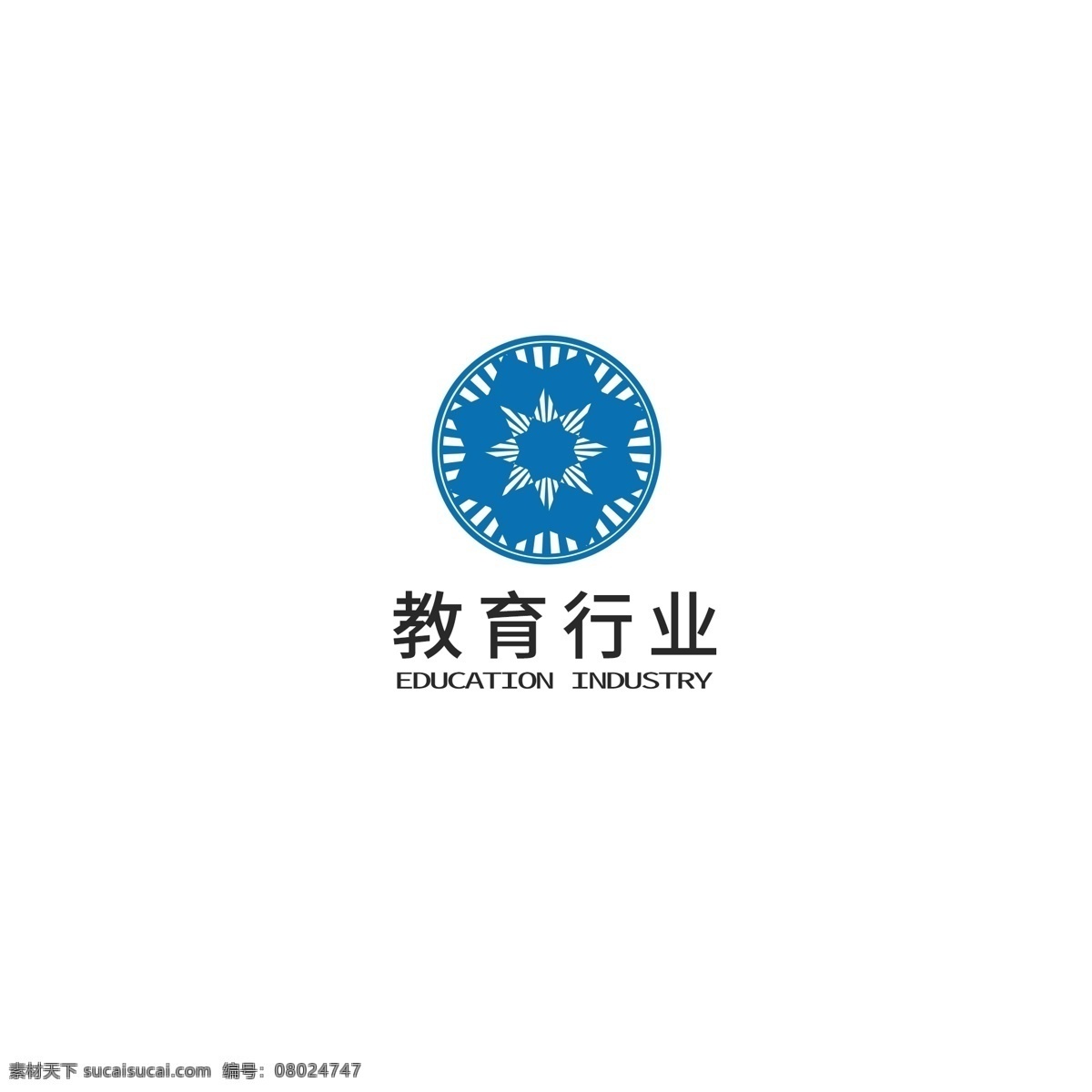蓝色 规则 几何 变换 教育 行业 logo 教育行业 蓝色logo 教育logo 花纹 企业logo