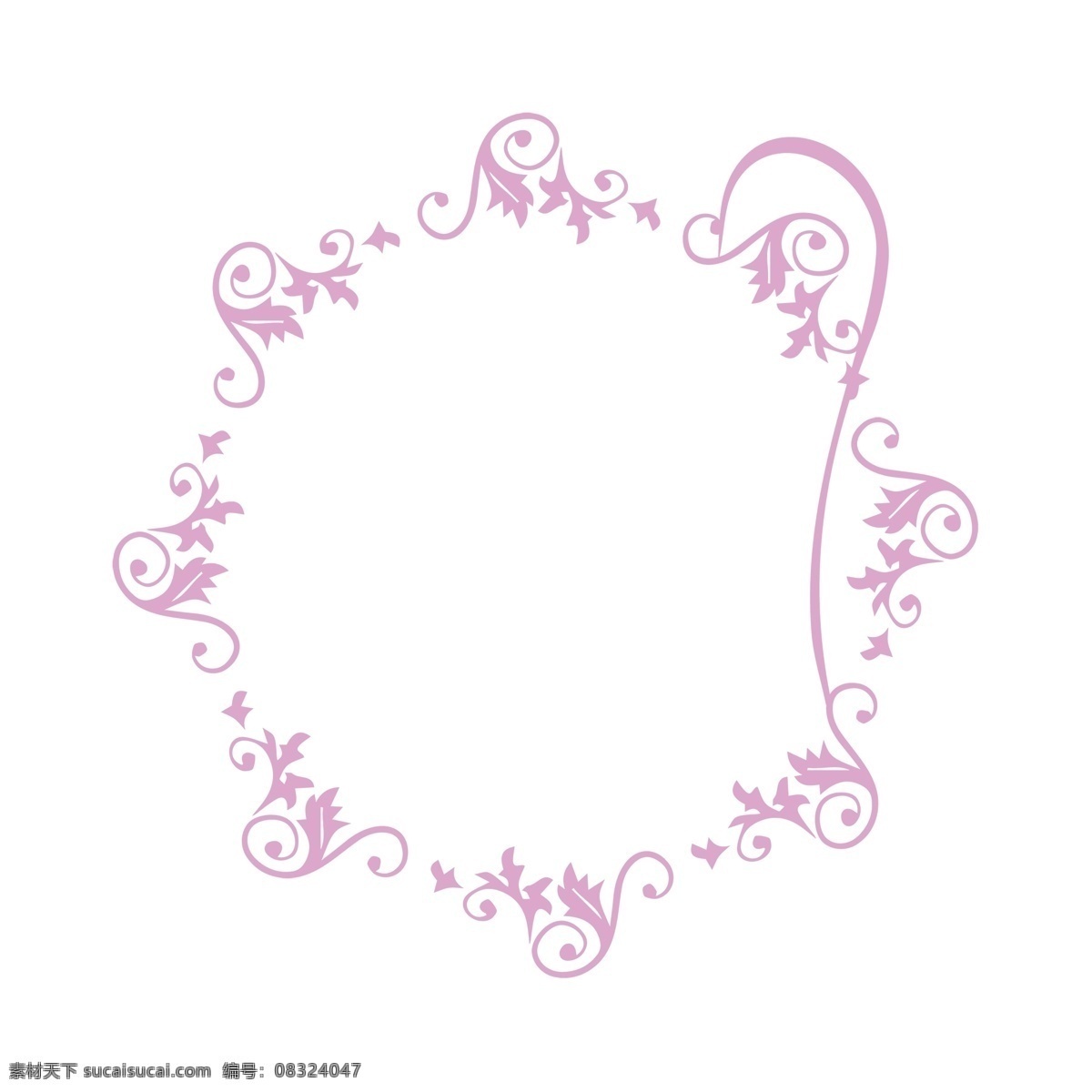 紫色 圆形 欧式 边框 圆形花纹