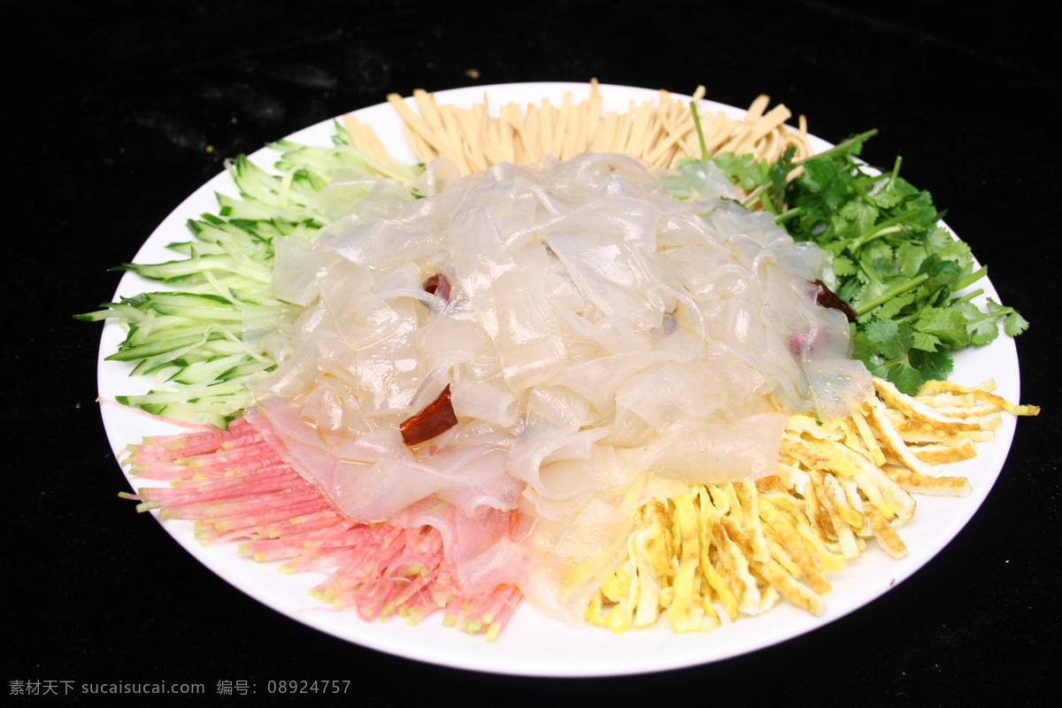 五彩拉皮 菜 鲜艳 食欲 美食 传统美食 餐饮美食