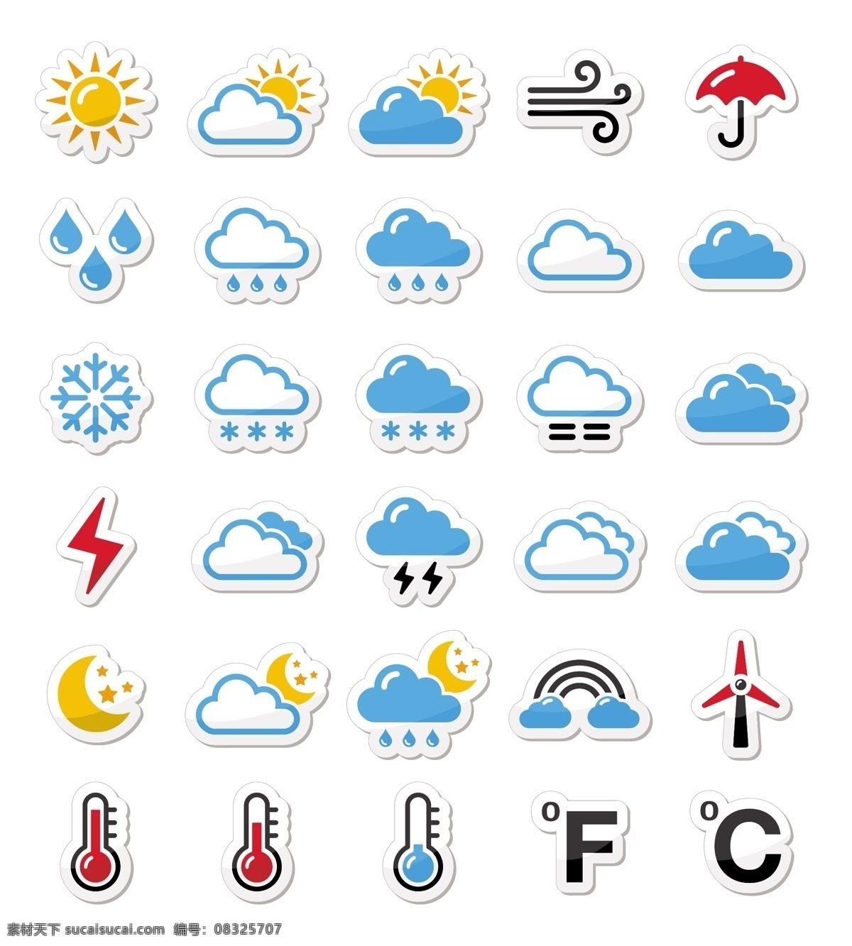 天气 图标 气象 天气预报 天气情况 天气状况 晴天 天气图标 天气标志 气象图标 气象标志 晴天图标 多云 多云图标 下雨 下雨图标 温度 温度图标 温度计 下雪 下雪图标 小图标 小标志 logo 标志 vi icon 标识 图标设计 logo设计 标志设计 标识设计 矢量设计 矢量图标 其他图标 标志图标
