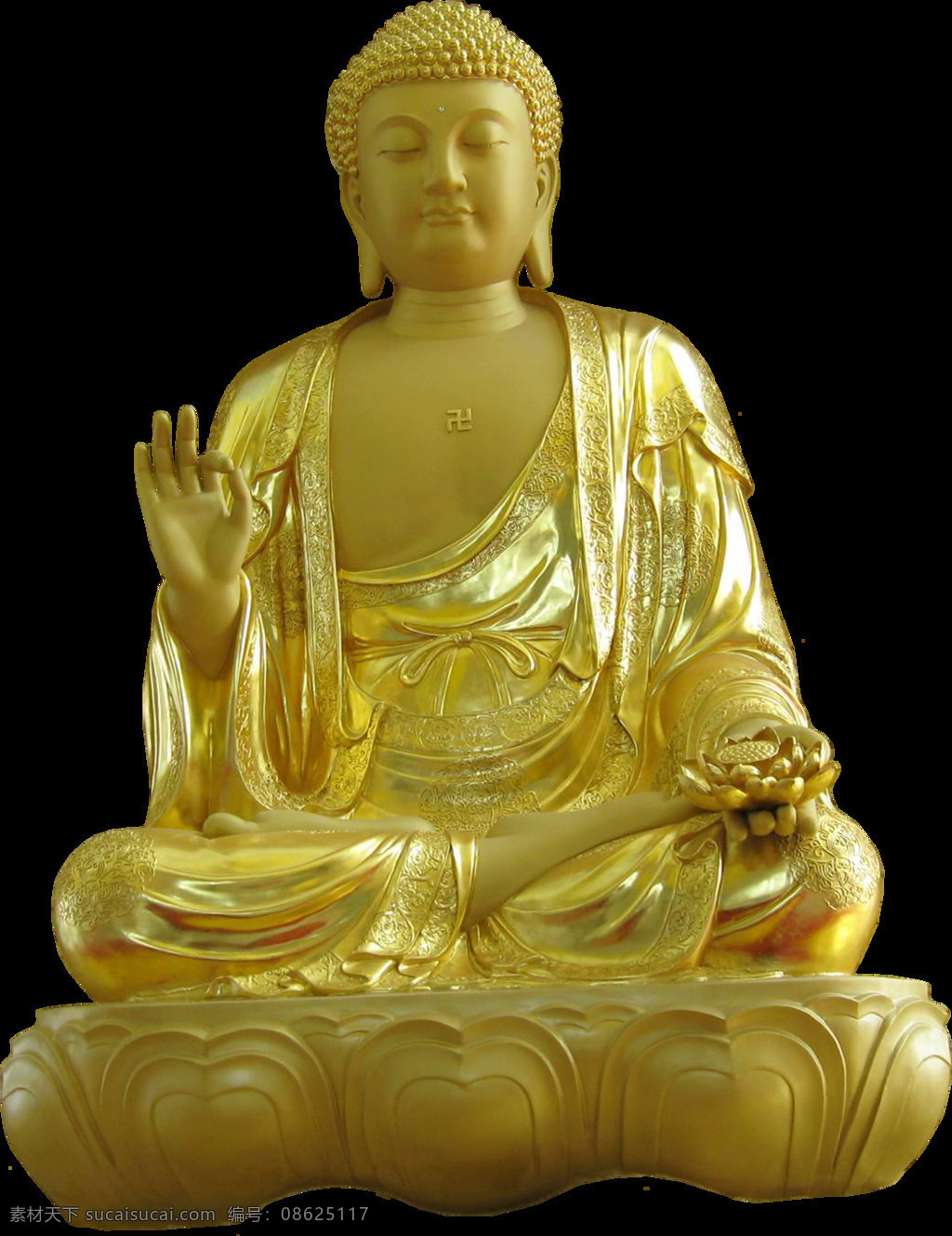 雕塑 佛像 如来佛 文化艺术 西安 宗教信仰 法门寺 铸铜 金色氟碳漆 金色 氟碳漆