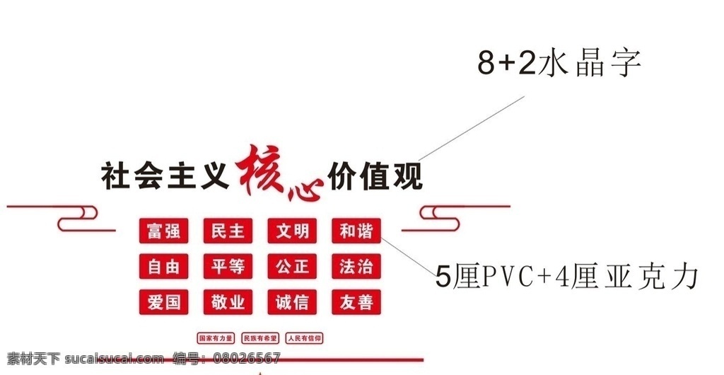 社会主义 核心 价值观 核心价值观 党建 上墙 pvc 国企 宣传