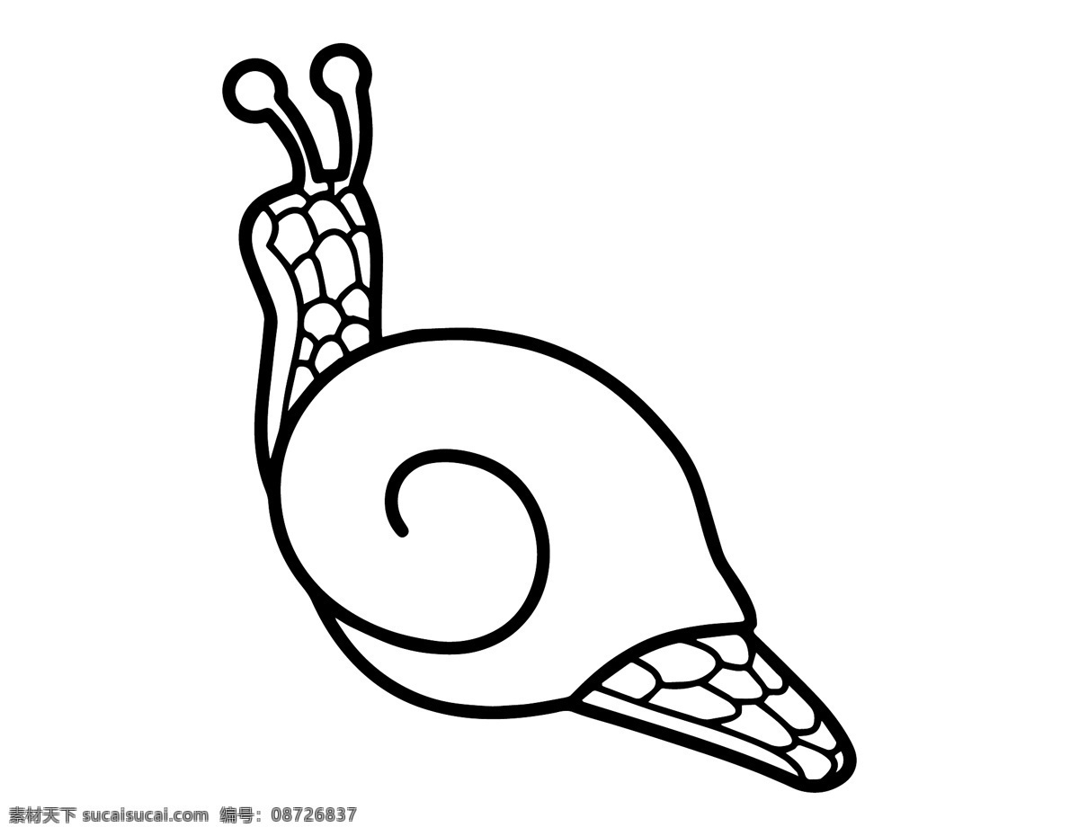 蜗牛 剪影 动物 动物剪影 黑色 矢量 矢量图 其他矢量图