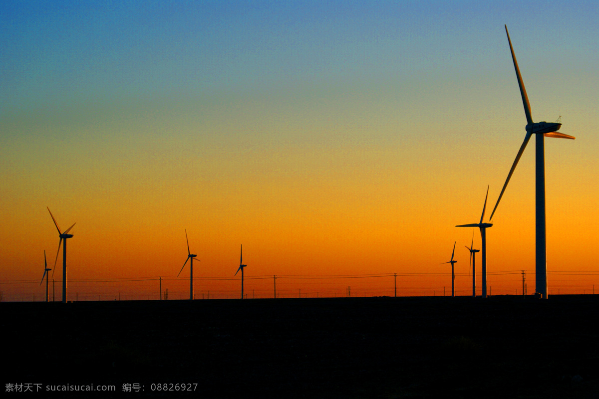风力 发电机组 工业生产 工业科技 现代科技 机器 风力发电 电力