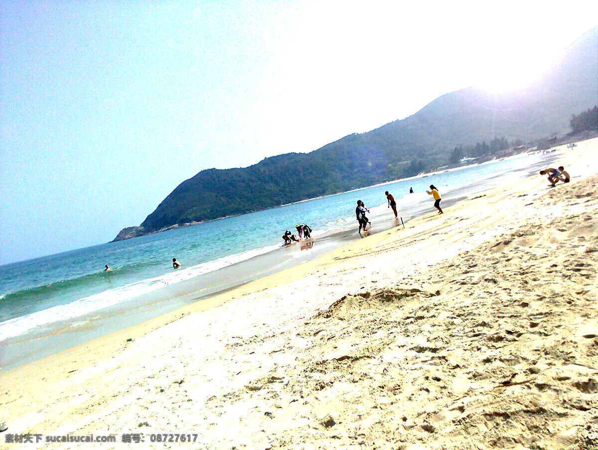 海滩 剪影 大海 海湾 快乐 旅游摄影 沙滩 天空 滩剪影 阳光 游玩 油画 自然风景 psd源文件