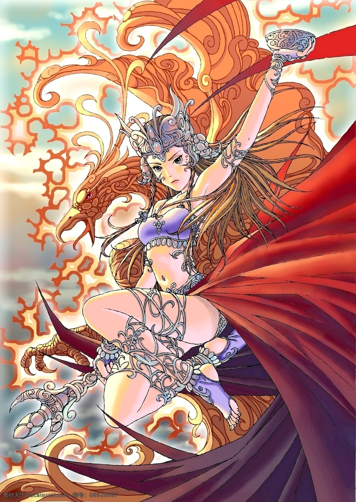 鼠 绘 凤凰 女 卡通 漫画 鼠绘 动漫 可爱