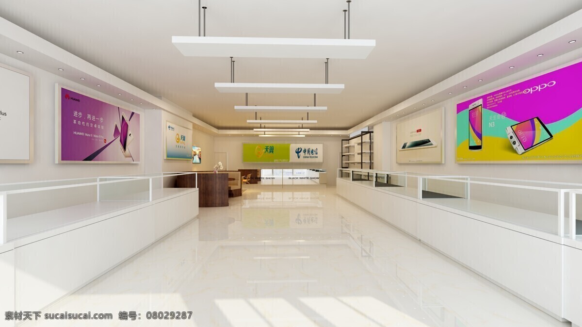 电信 营业厅 装修 效果图 柜台 手机 3d设计 3d作品