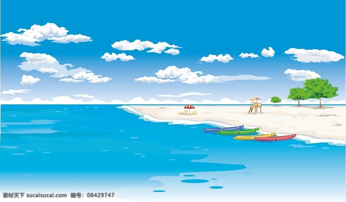 矢量海滩