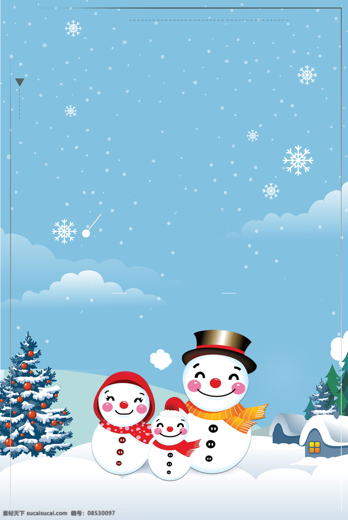 浪漫 圣诞 雪人 背景 广告 海报 圣诞树 圣诞雪人 唯美 小清新 宣传 雪花