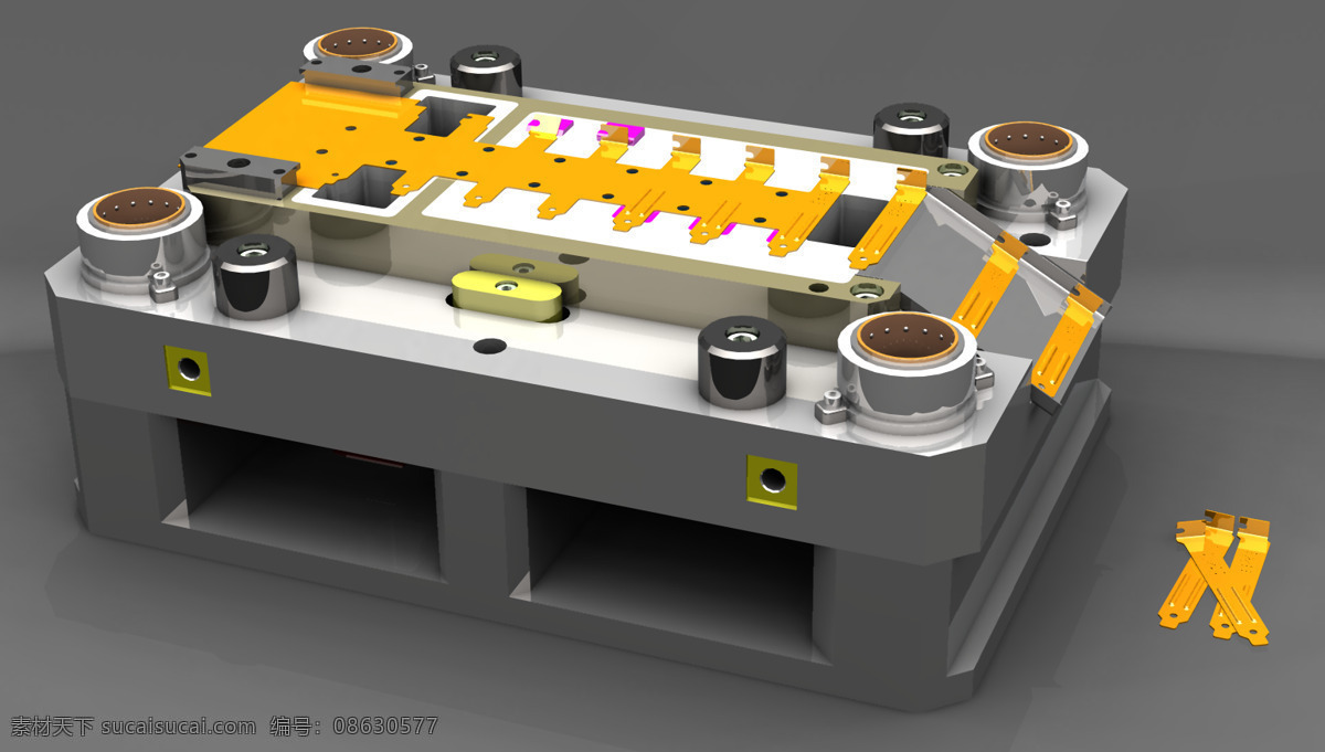戴尔 pci 插槽 级 进 模 进步 模具 3d模型素材 建筑模型