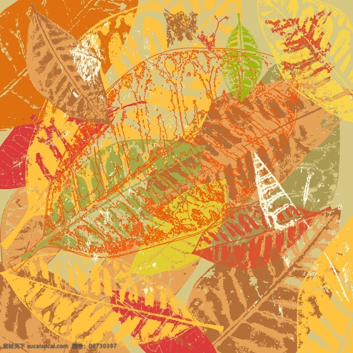 矢量 秋天 树叶 背景图 秋叶 矢量素材 纹理