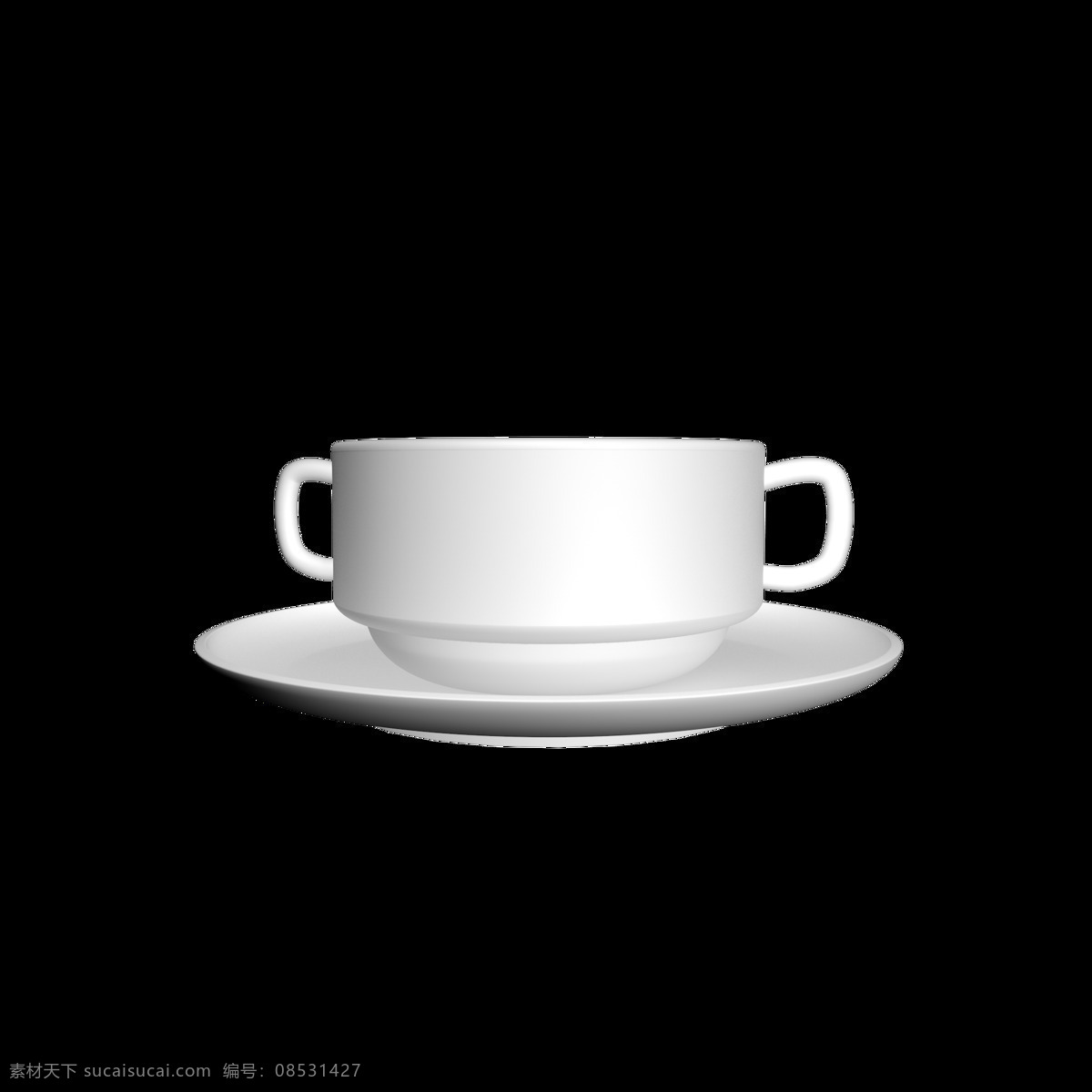 c4d 实物 3d 白色 咖啡杯