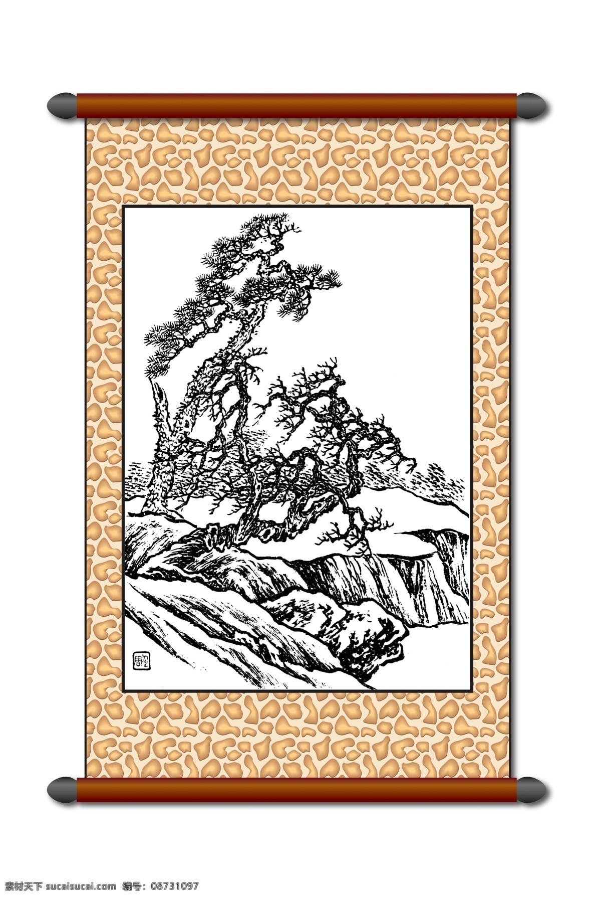 线描 白描 版画风景 传统画 风景画 工笔 古画 古建筑 挂画 绘画书法 卷轴画 白描风景 山水画 美术 黑白稿 中国风 艺术画 文化艺术 家居装饰素材 山水风景画