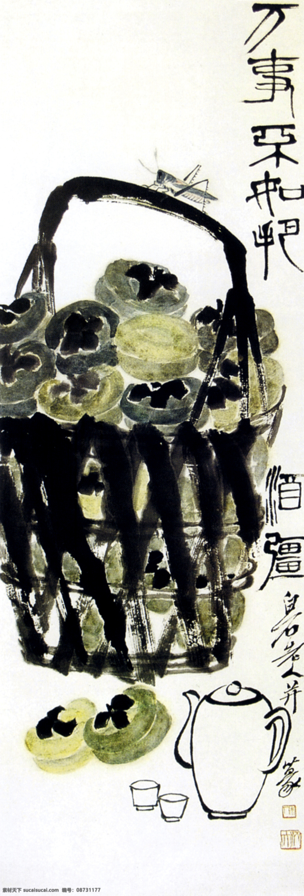 齐白石国画 齐白石 国画 花鸟 写意 文化艺术 绘画书法 设计图库