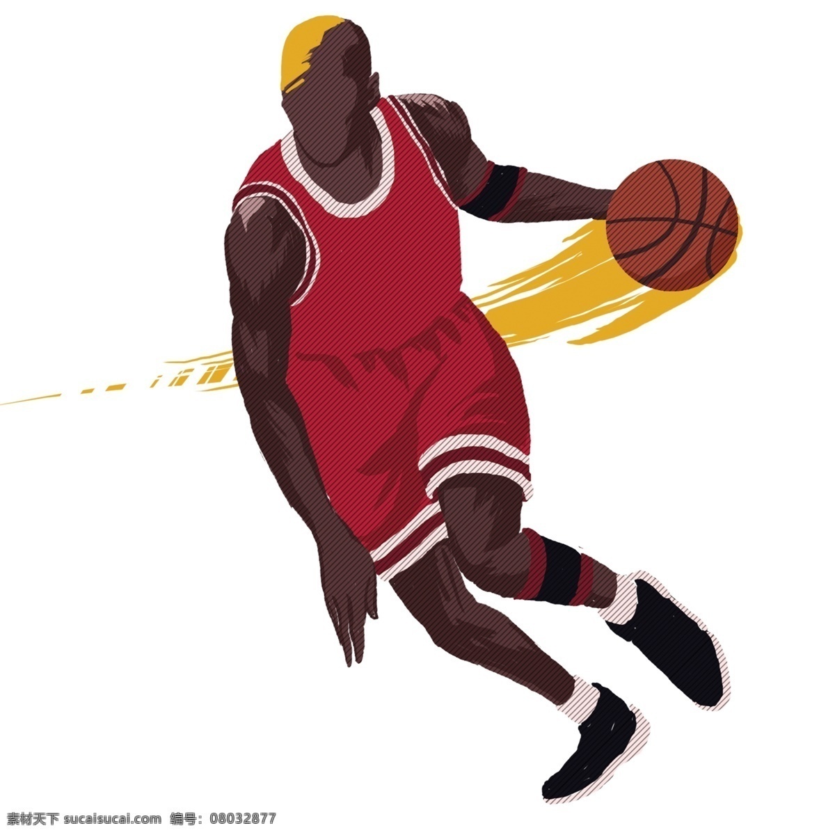 手绘 篮球 男孩 男子 人物插画 精致人物 手绘元素 卡通 打篮球