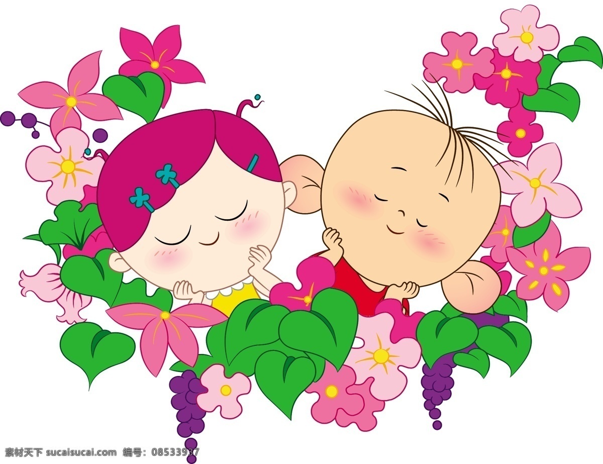 图图 大耳朵图图 花 卡通 儿童幼儿 矢量人物 矢量