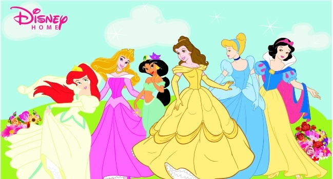 迪士尼公主 卡通 迪士尼 公主 灰姑娘 白雪公主 阿拉丁公主 妇女女性 矢量人物 矢量