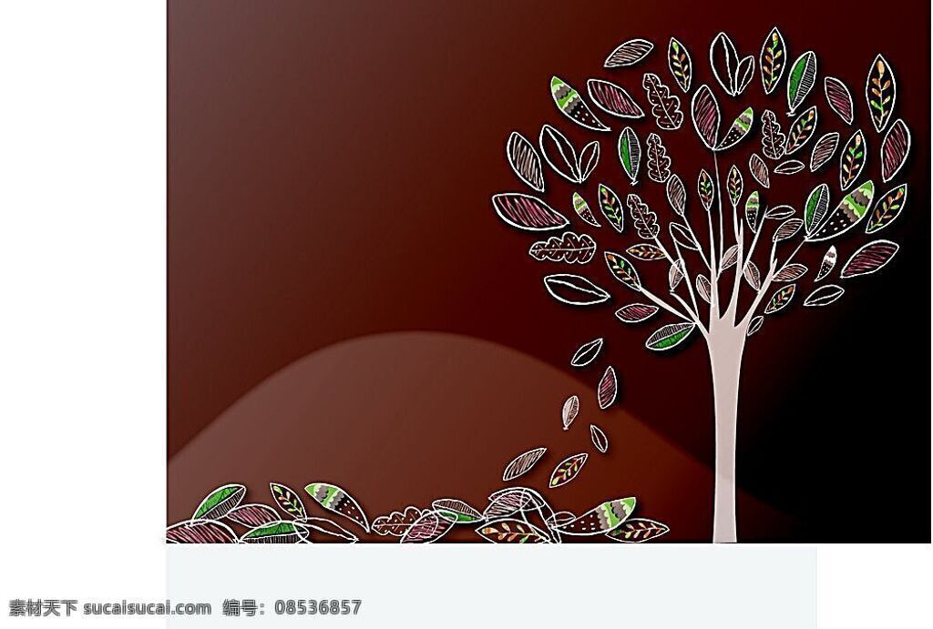 手绘树木素材 装饰 植物 花朵素材 背景 花卉 手绘风格 花卉植物 花草素材 手绘 插画 花草树木 生物世界 矢量素材 白色