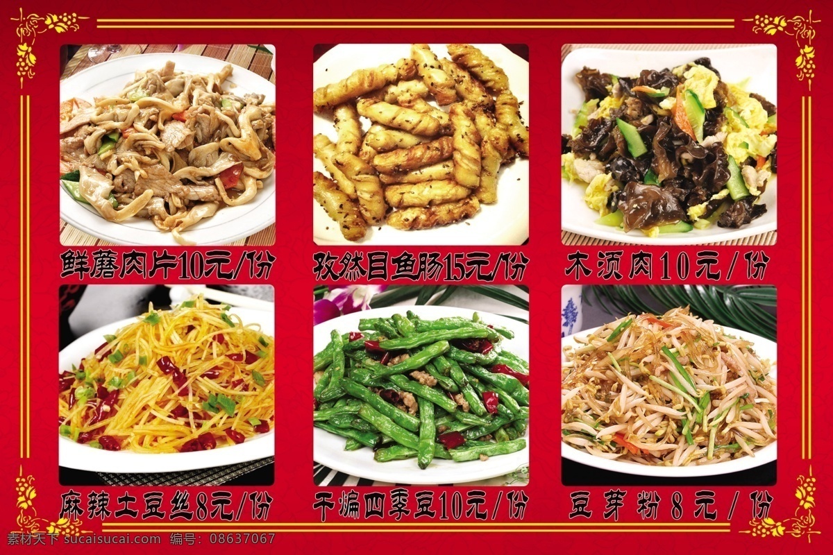 饭店菜品 餐饮菜品 炒菜 家常菜 特色菜 菜品kt板