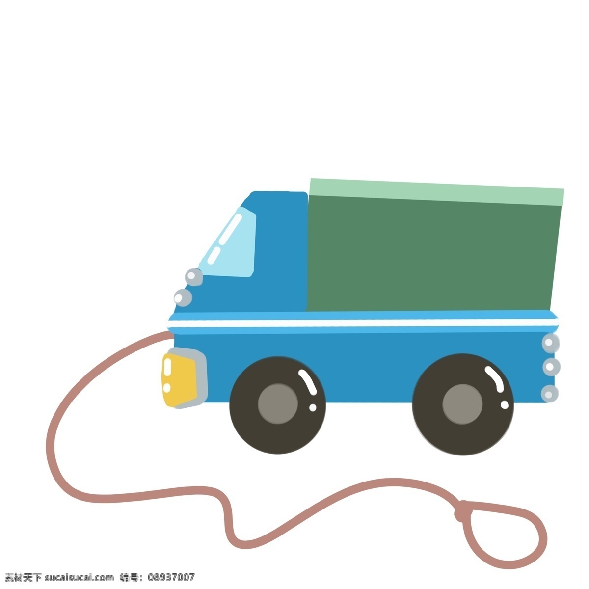 玩具小货车 节日 儿童 玩具 卡通 手绘 小货车