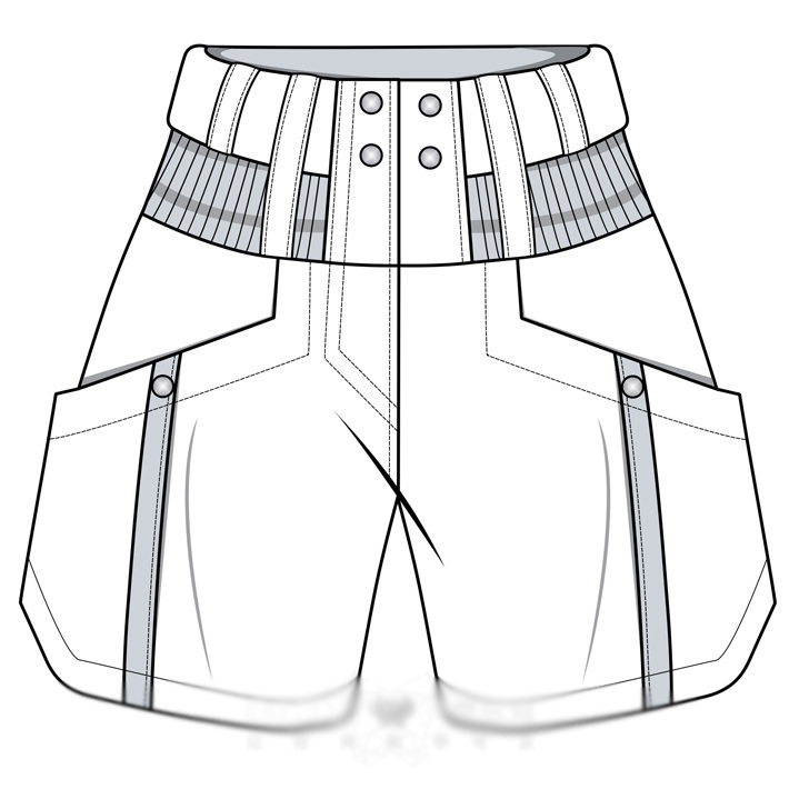 长裤 短裤 裤子 服装设计 手绘 线 稿 线稿