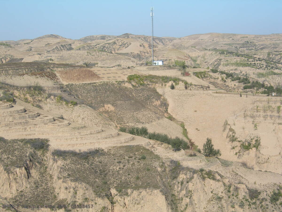 黄土高坡 米脂 风光 田园 陕西 田园风光 自然景观 灰色