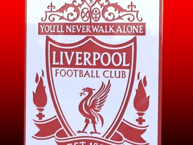 利物浦标志 标识 标志 复印机 俱乐部 足球 3d打印模型 艺术时尚模型 liverbird 利物浦 英超联赛 万豪 ynwa 永远 不会 独行