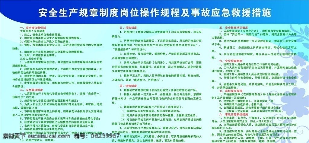安全生产 制度 岗位 操作 规程 事故 岗位操作 事故应救措施 生产制度 安全生产展板 展板模板