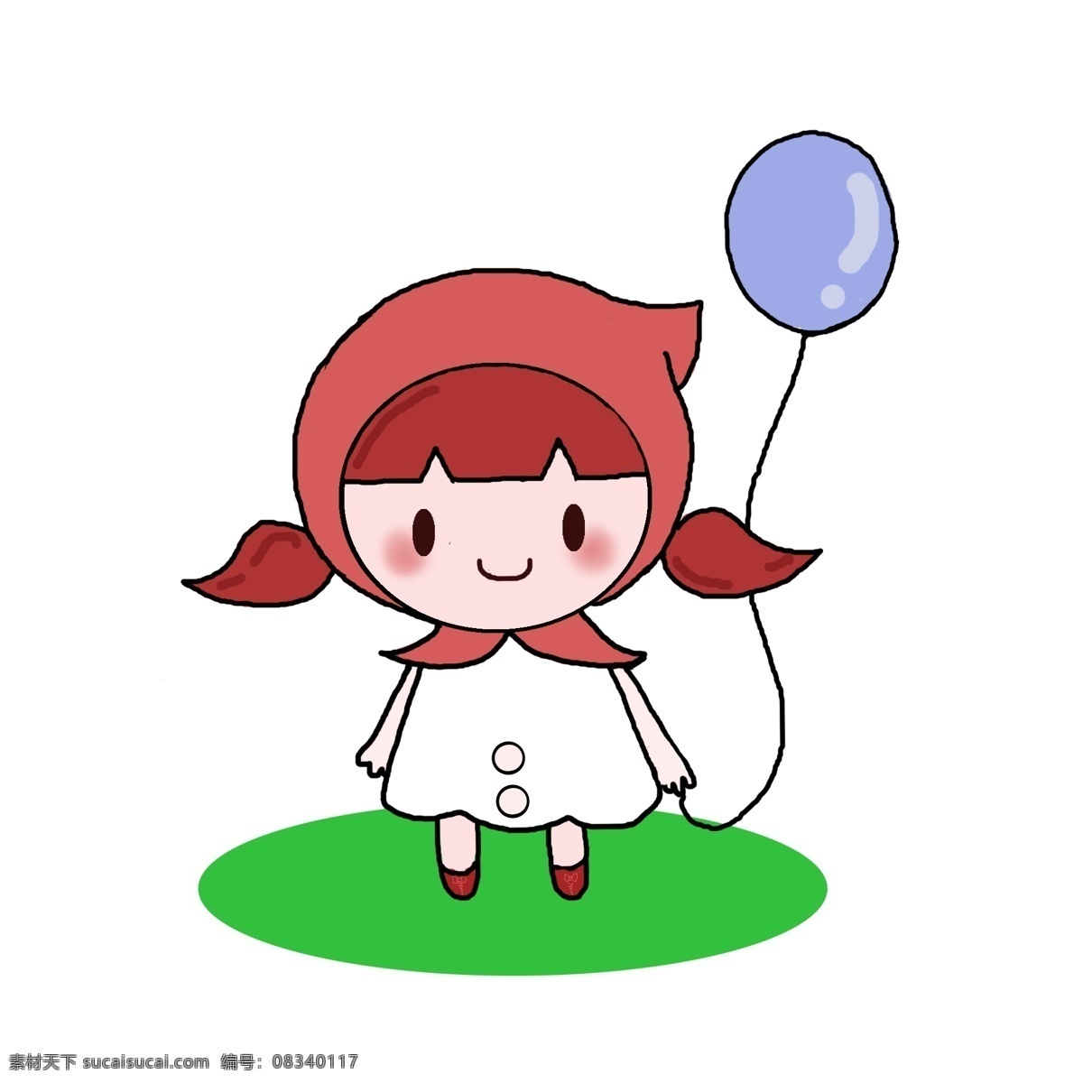 卡通 女孩 期待 娃娃 小孩 卡通女孩 卡通娃娃 卡通小孩 双马尾 气球 小女孩