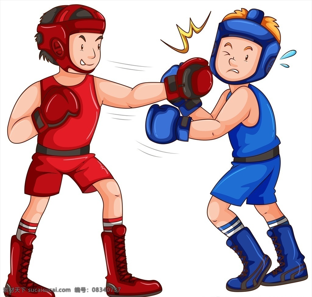 卡通拳击手 拳击 拳击运动 对抗赛 动作 竞赛 竞争 击拳 体育 项目 休闲娱乐体育 卡通设计