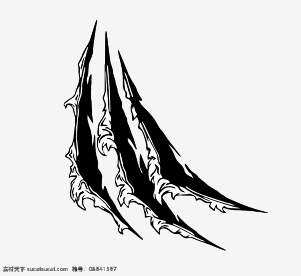 矢量抓痕图 抓痕 动物爪痕 卡通抓痕 卡通爪痕 矢量图 ai图 矢量贴图合集 动漫动画 动漫人物
