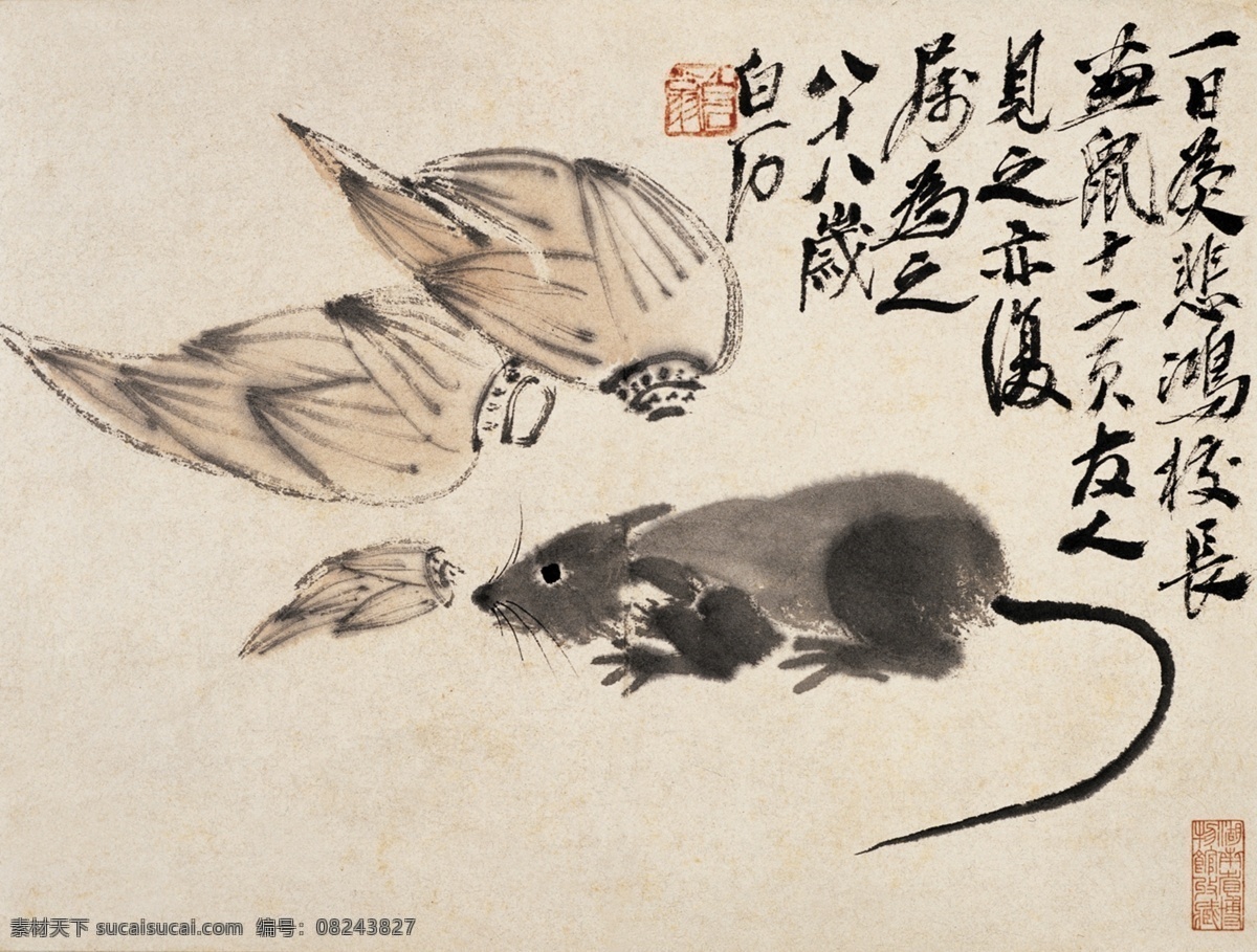 动物 工笔画 国画 绘画书法 老鼠 书画 蔬菜 白石 设计素材 模板下载 白石国画 鼠类 竹笋 齐璜 水墨画 白石老人 写意 文化艺术 印章 家居装饰素材 雕刻 图案
