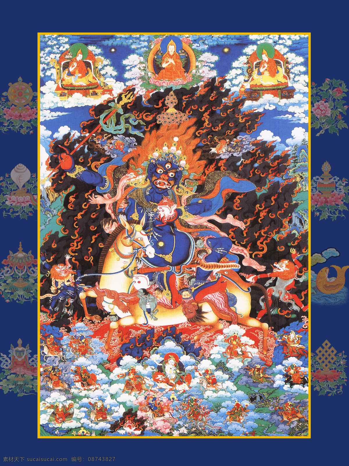 西藏唐卡 西藏 佛教 密宗 唐卡 本尊 文化艺术 宗教信仰