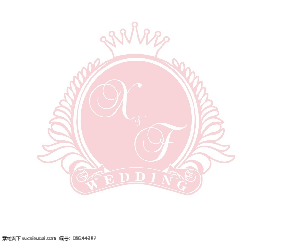 logo 标识 标志 标志设计 广告设计模板 花纹 皇冠 婚礼 模板下载 礼标志 欧式 婚礼主题 源文件 家居装饰素材