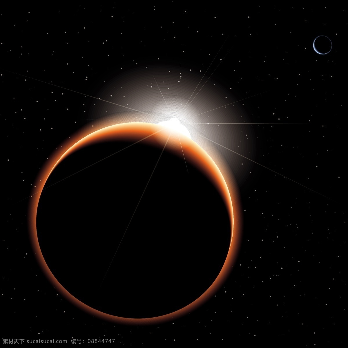 矢量 太空 星球 光晕 地球 矢量图