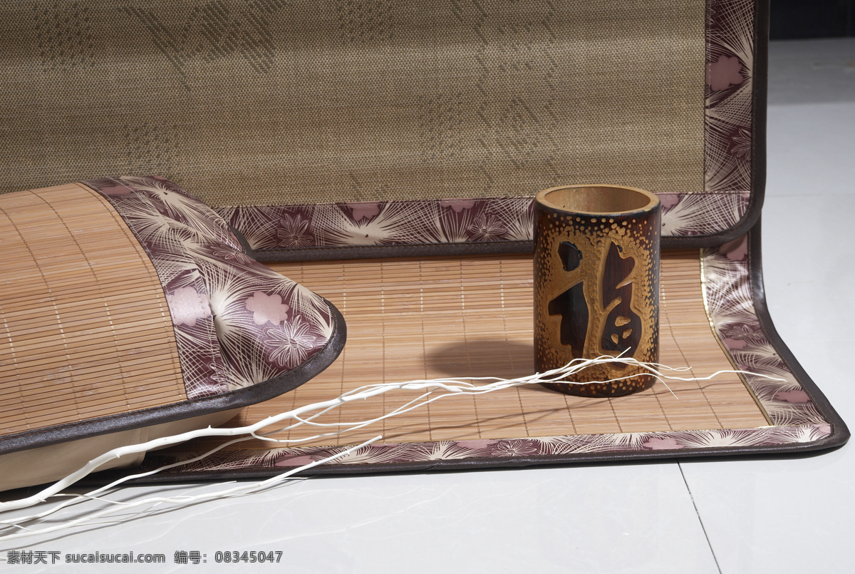 竹凉席 凉 枕 床 家居 家居生活 家具 凉席 生活百科 竹凉席凉枕 矢量图 日常生活