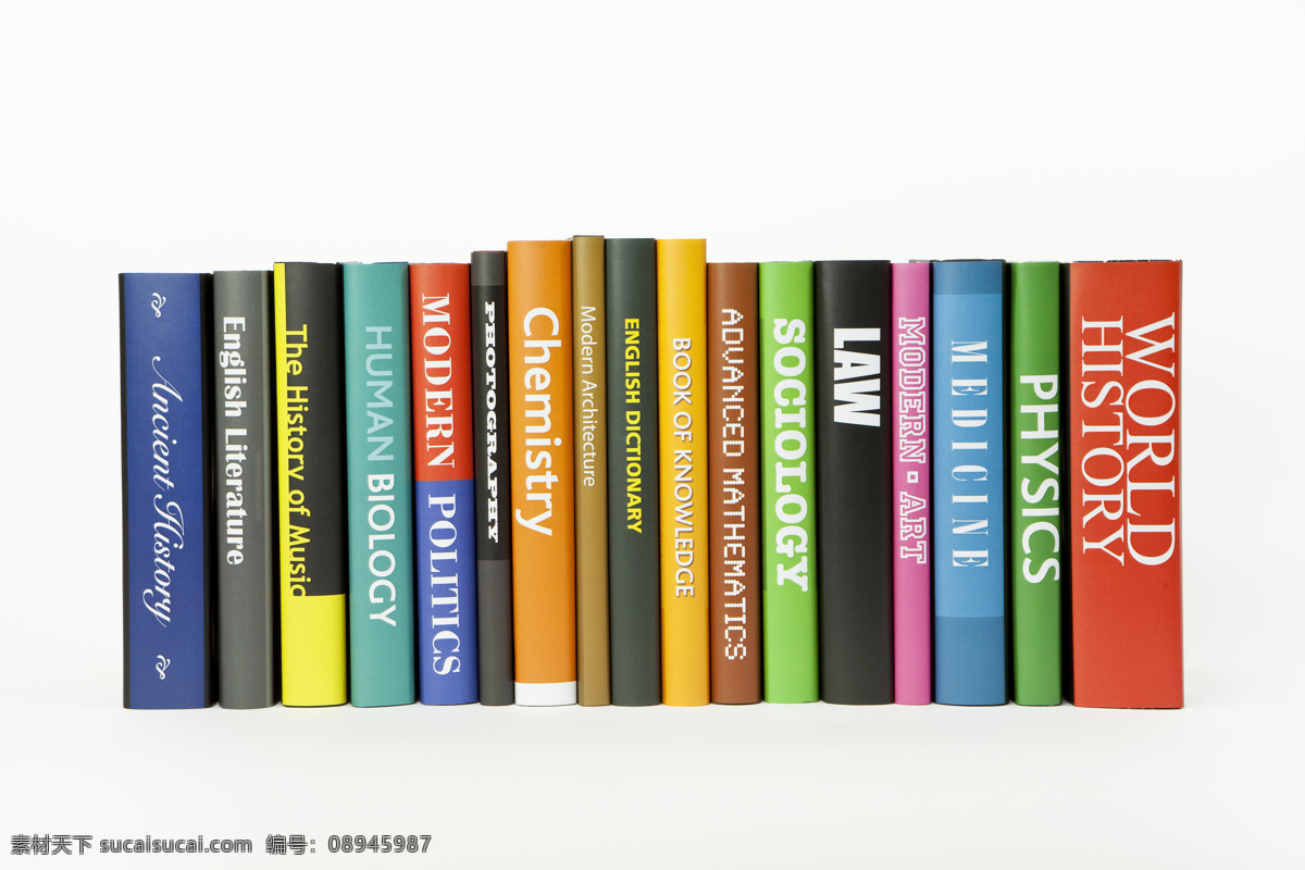 书贴图 书籍 排列 贴图 颜色各异 外籍书 生活素材 生活百科