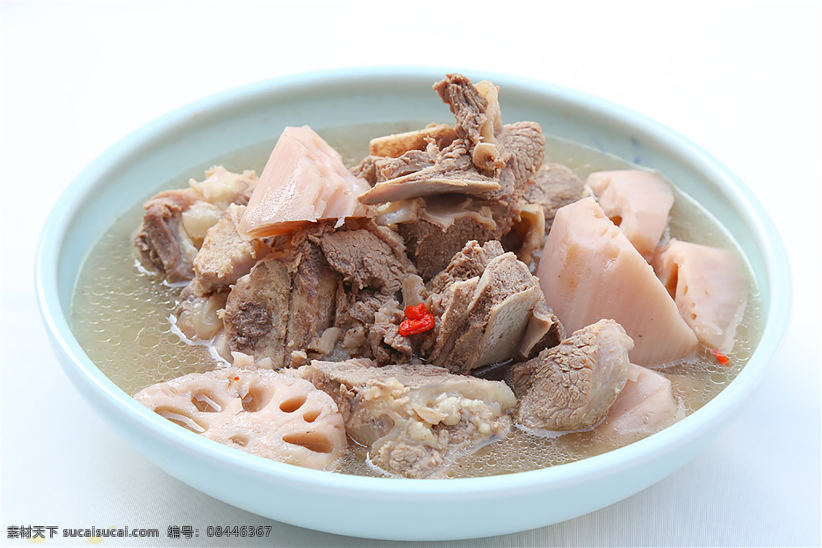 筒子骨炖湖藕 炖腿骨 炖骨头汤 藕炖骨头汤 筒子骨 藕 补汤 高汤 餐饮美食 传统美食