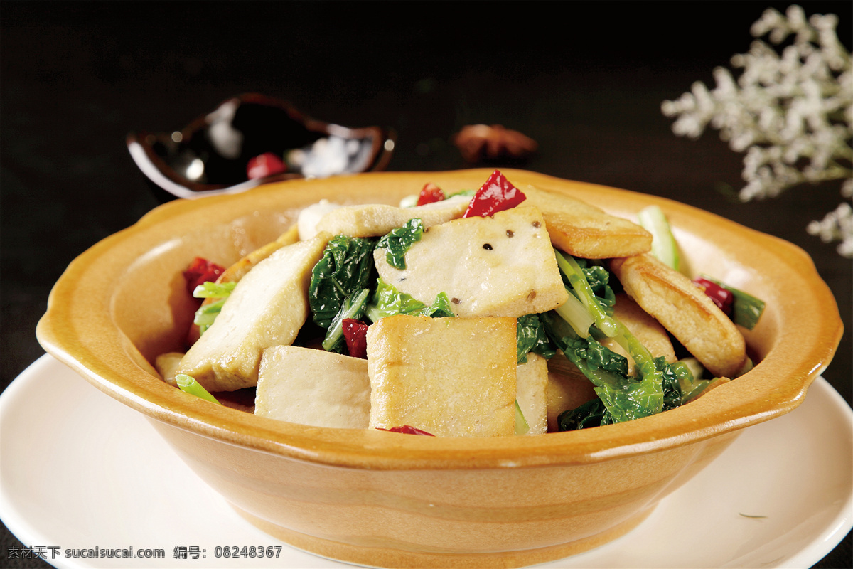 小白菜烧豆腐 美食 传统美食 餐饮美食 高清菜谱用图