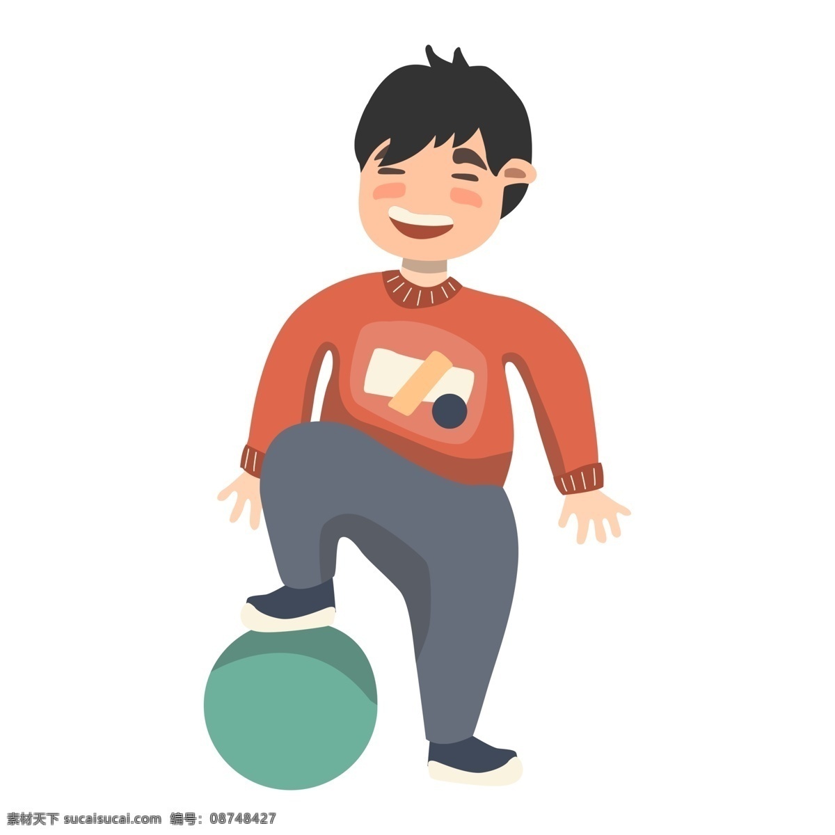 冬天 户外运动 足球 男孩 免 扣 冬天户外人物 户外冬天人物 户外 运动足球男孩 足球男孩 男孩足球 可爱q版人物