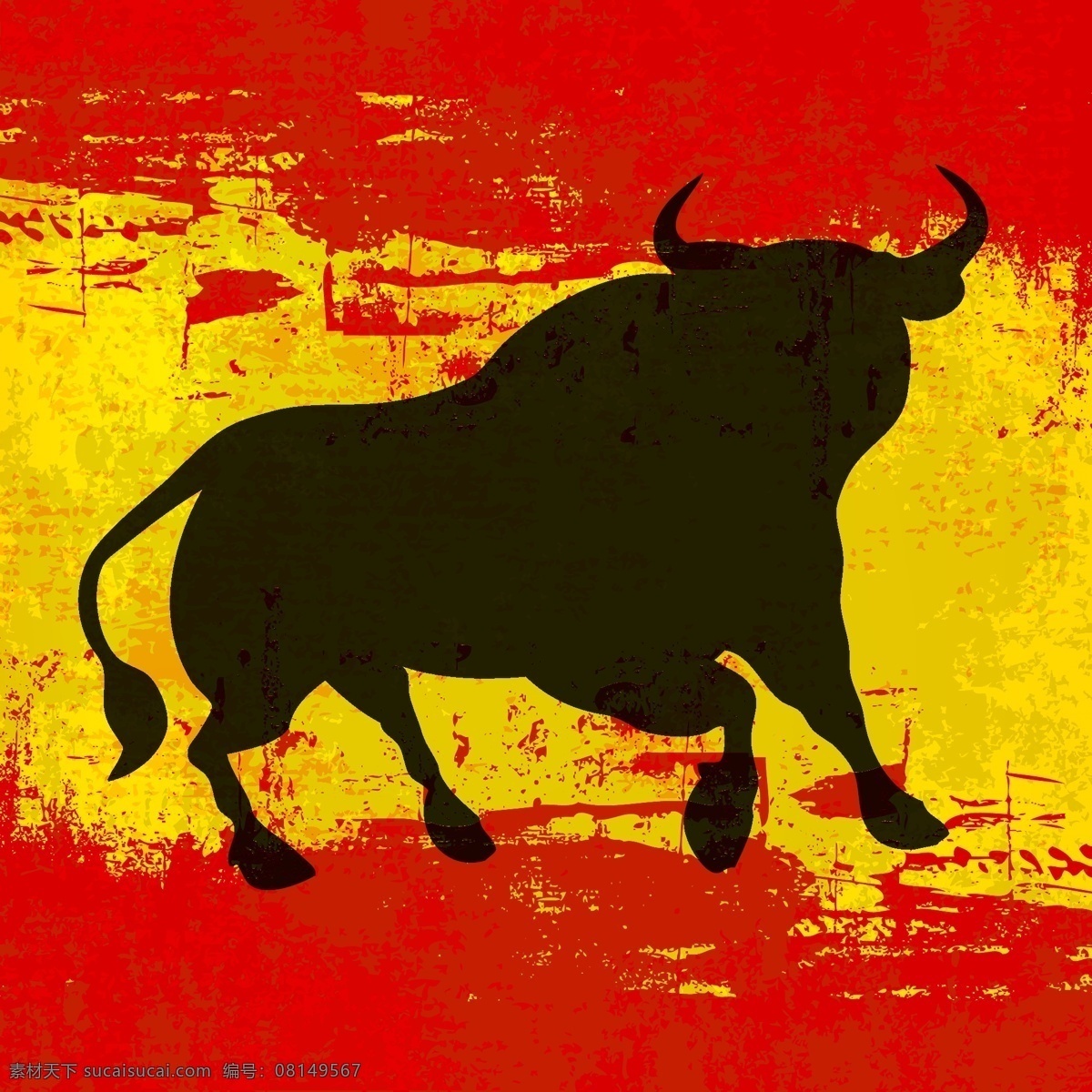 愤怒 公牛 背景 愤怒的公牛 bullfi 背景矢量素材 矢量图 其他矢量图