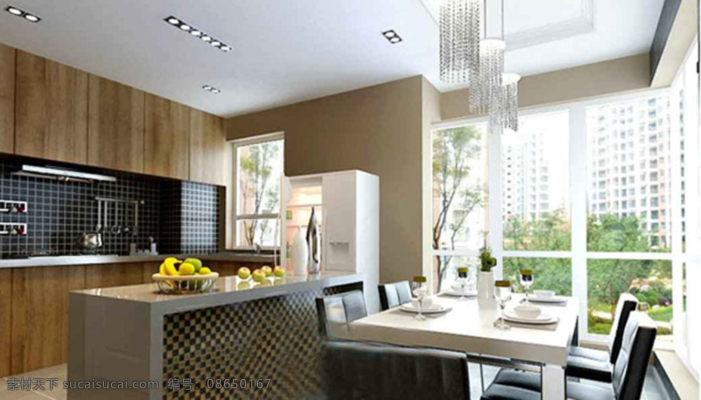 室内设计 渲染效果图 餐厅 厨房 家居 装 饰 3dmax 3d效果图 渲 iam 白色