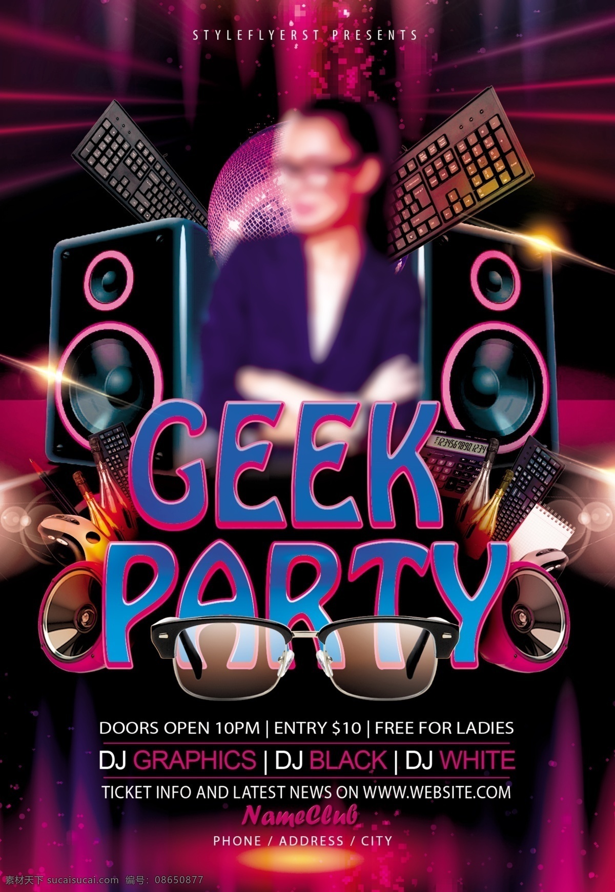 geek 音乐 音乐海报 黑色