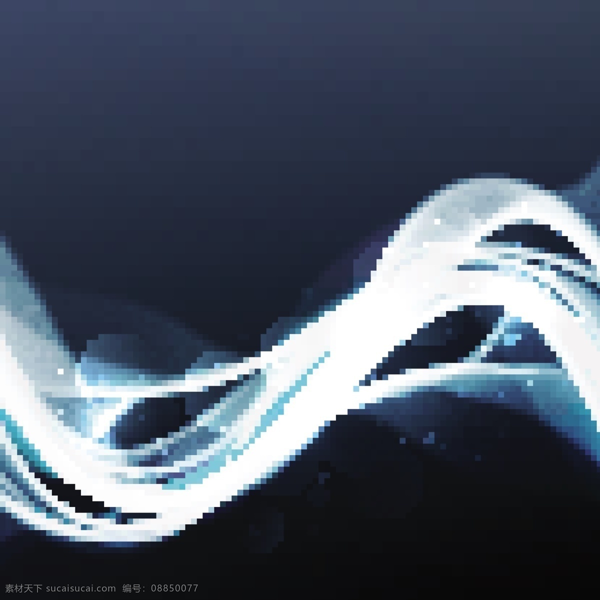 明亮 波浪形 深蓝色 背景 抽象 技术 线条 光线 波浪 形状 烟雾 霓虹灯 能量 灯光 现代 闪耀 装饰 力量 未来主义 辉光 流动 抽象的形状