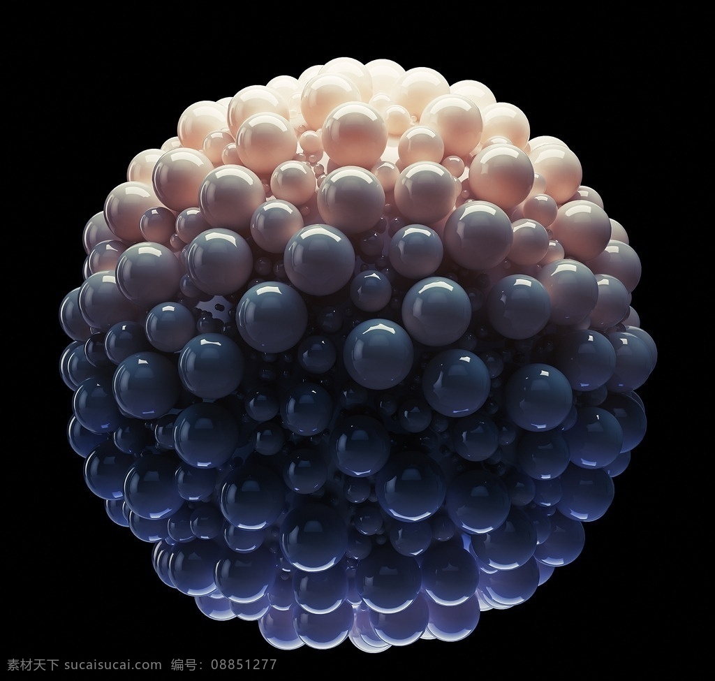唯美 炫酷 3d 立体 分子 分子结构模型 分子科学 3d设计