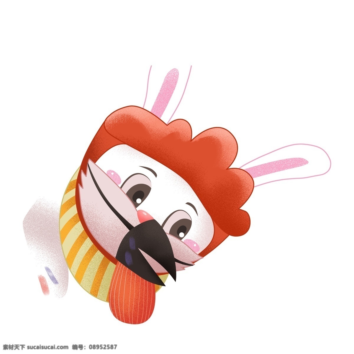 唯美 复活节 小 兔 元素 插画元素 小兔 卡通元素 动物 透明素材