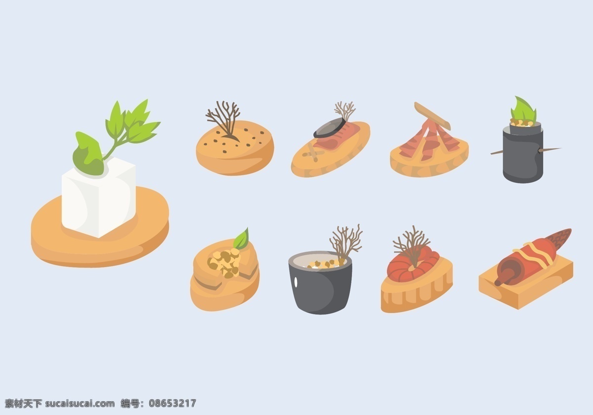 矢量 日本 点心 寿司 豆腐 美食 矢量寿司 矢量素材 手绘 手绘插画 手绘美食