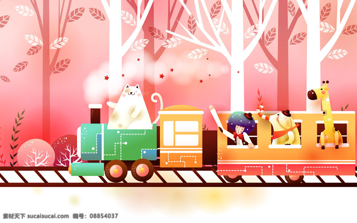 进城去 小猫 卡能 火车 白色